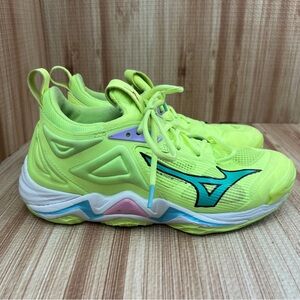 Mizuno Wave Momentum 3 Volleyball Shoes Unisex Size 7 Enerzy Neo Lime Court
